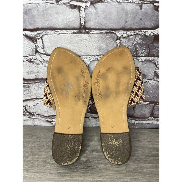 Sam Edelman Gunner 3 Peach Pearl Beaded Multi Sandals Women’s Sz 6.5M US/36.5EU - Picture 7 of 16